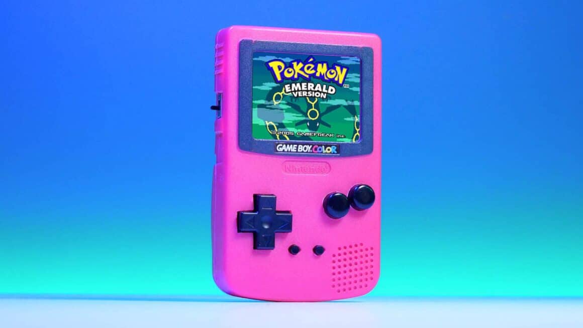 An iimage of a small Game Boy Color toy powered by Raspberry Pi