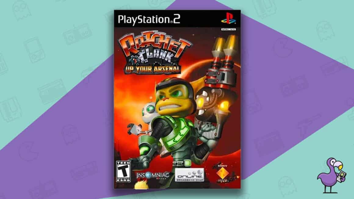 Ratchet & Clank: Up Your Arsenal game case cover art PS2