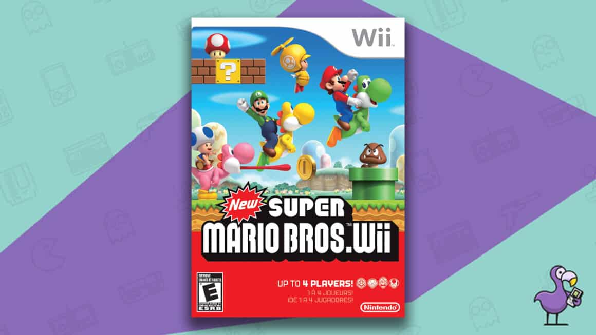 New Super Mario Bros Wii game case cover art