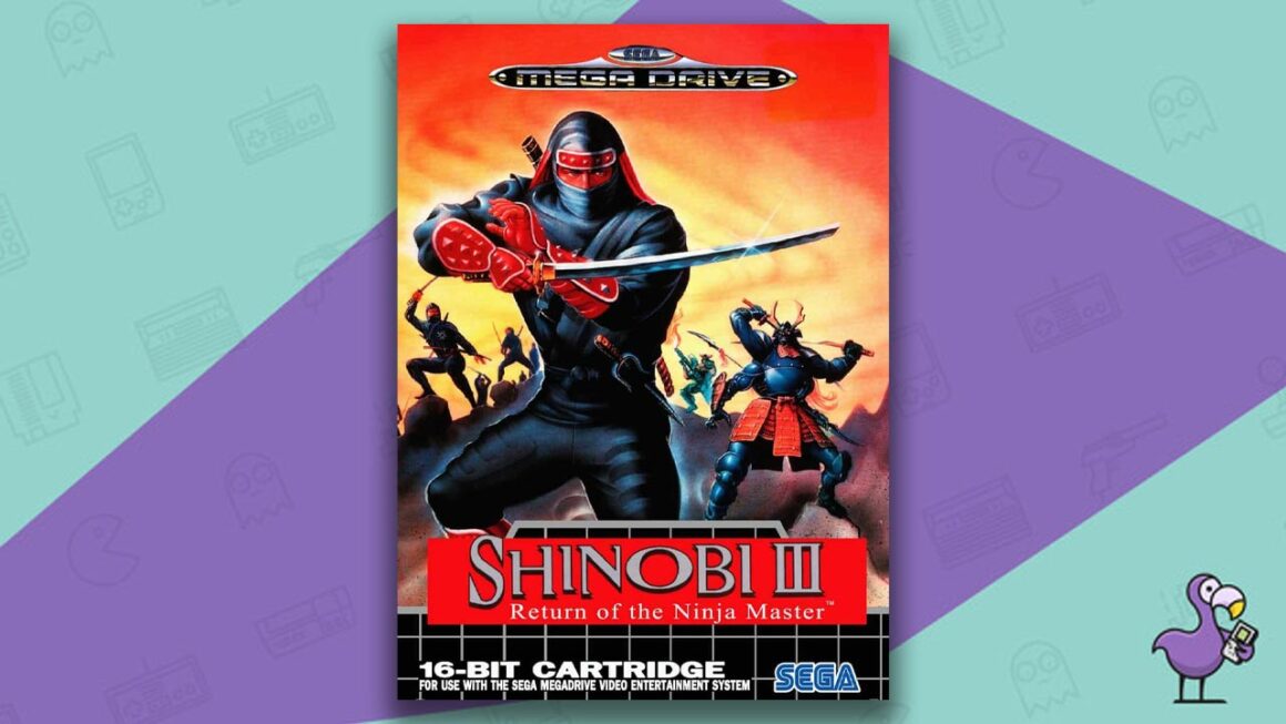 Shinobi III: Return of the Ninja Master Sega Mega Drive game case cover art