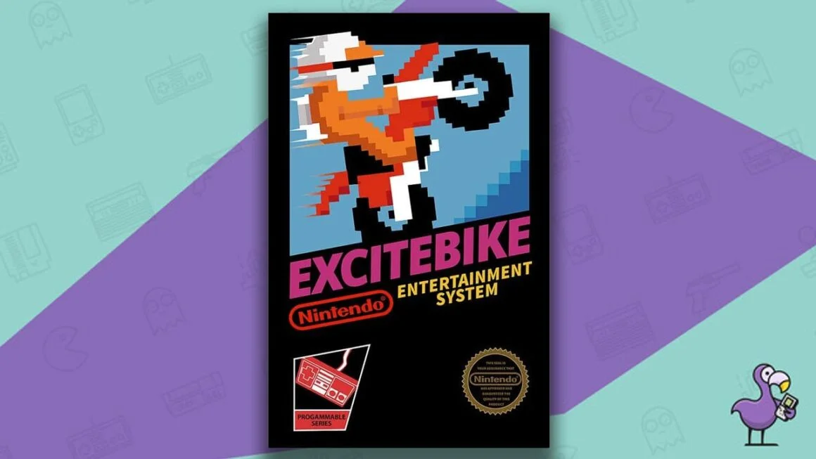 Excitebike game box for the Nintendo Entertainment System