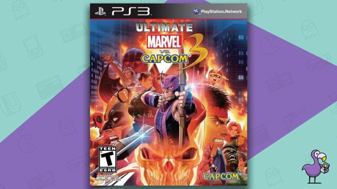 Ultimate Marvel vs Capcom 3 game case cover art.