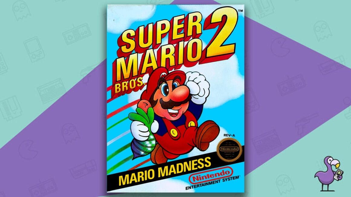 Super Mario Bros 2 game case for the Nintendo Entertainment System