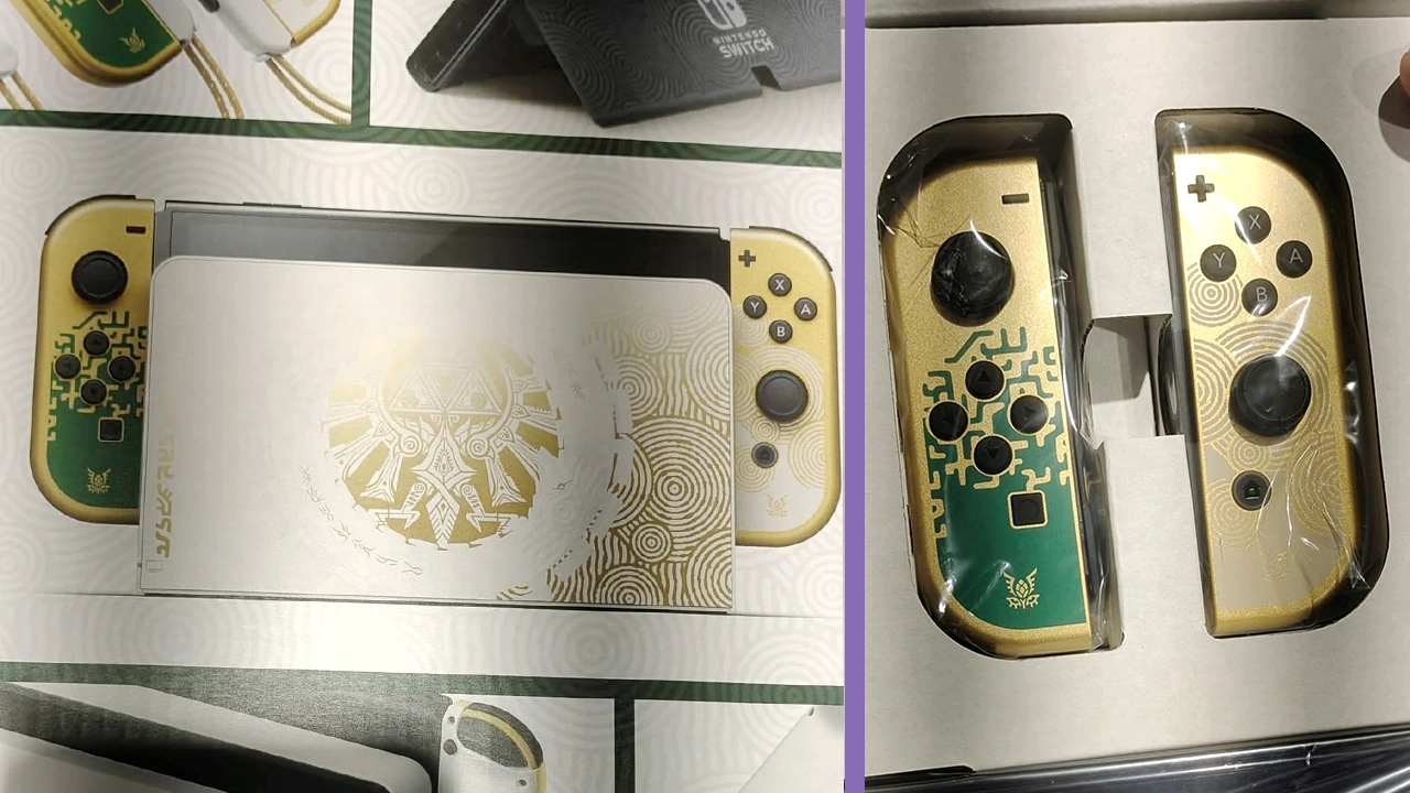 Nintendo Switch OLED Zelda Limited Edition Console Bundle 