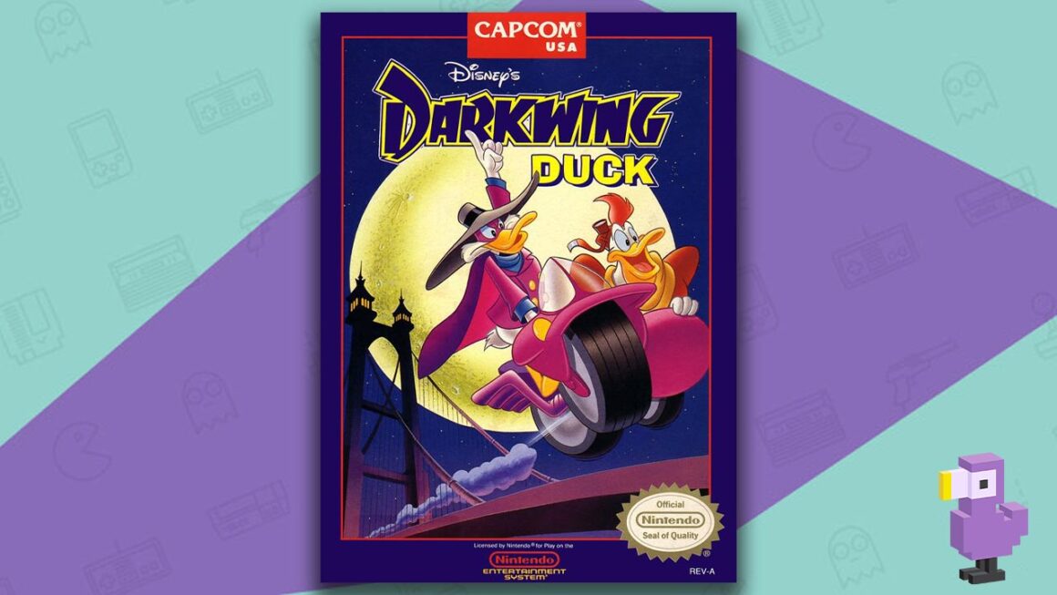 Darkwing Duck game box art for the Nintendo Entertainment System