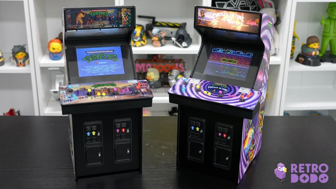 Quarter Arcades Replica Quarter Scale Cabinets with two Turtles games