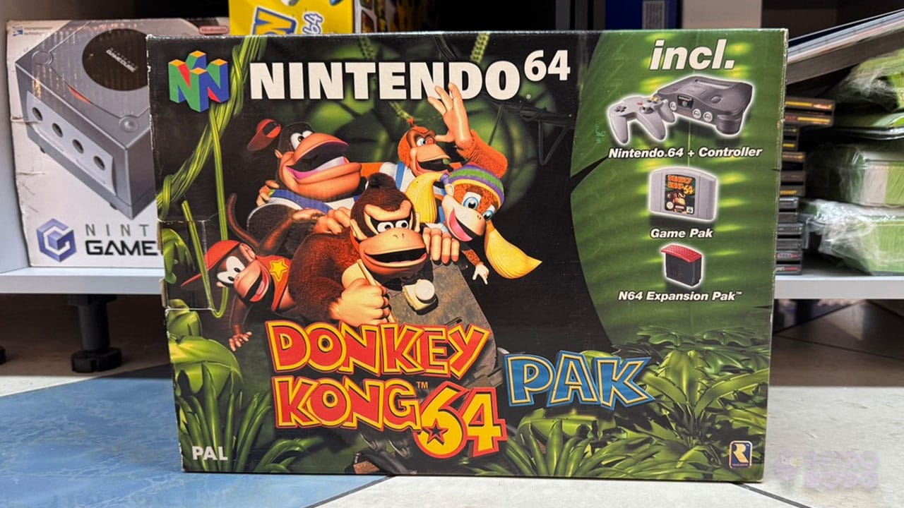 A boxed Donkey Kong N64 bundle