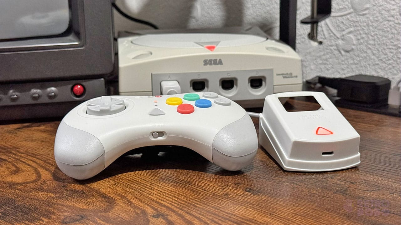 The D6 controller next to the receiver and Seb's Dreamcast