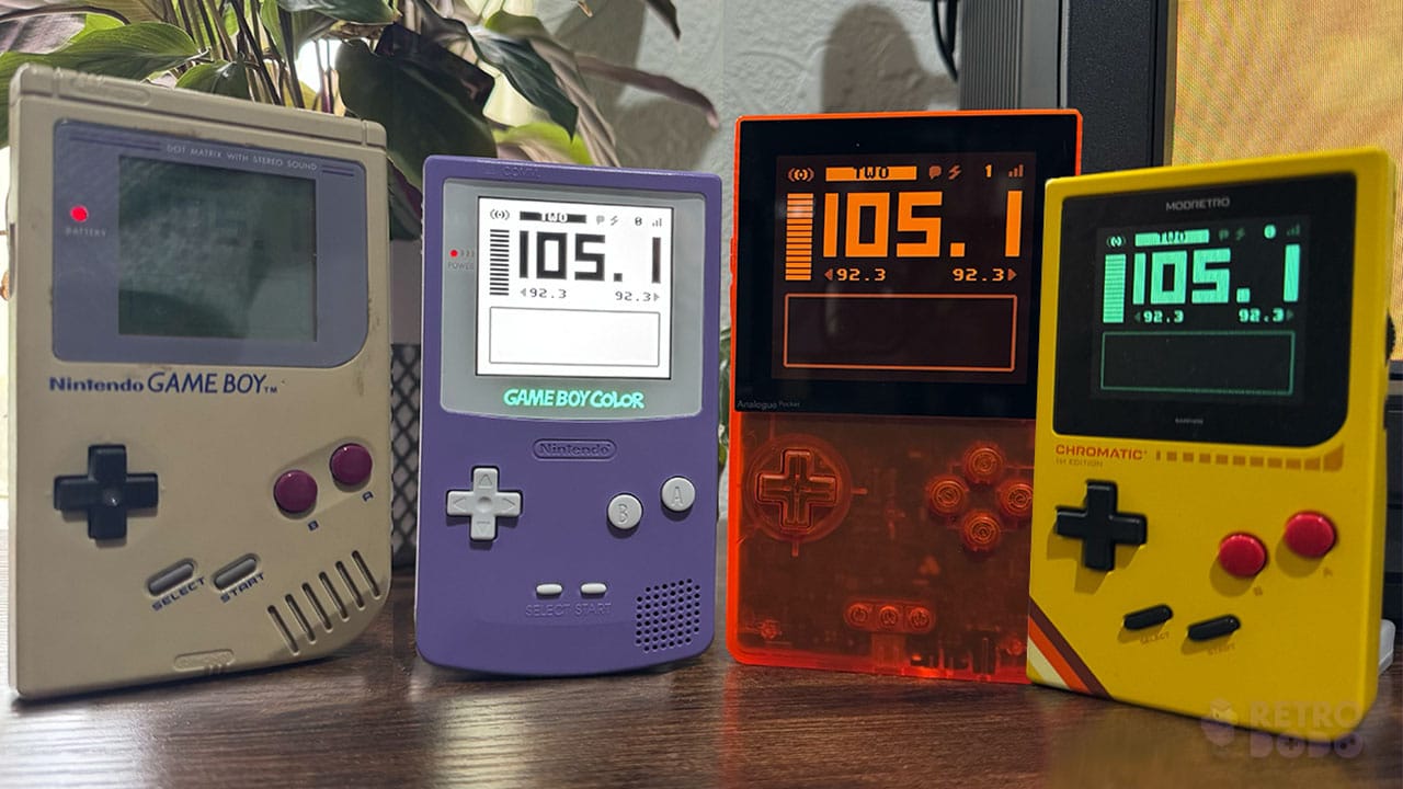 Seb's handhelds showcasing the Orange FM frequency settings