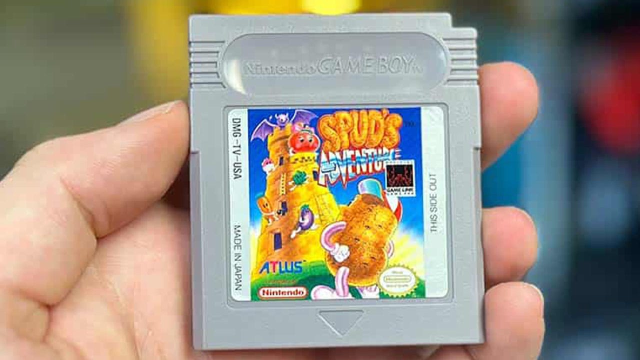 A loose cartridge copy of Spud's Adventure