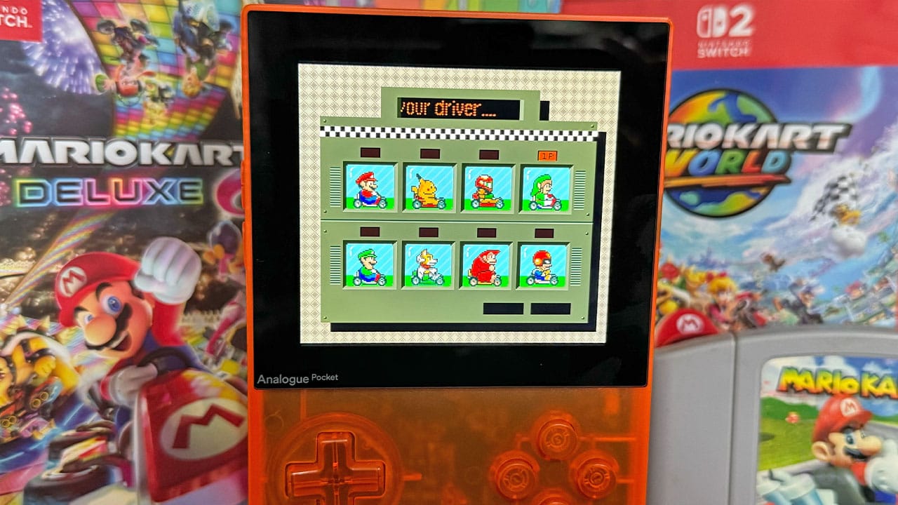 Super Smash Brothers characters in the Super Mario Kart selection screen