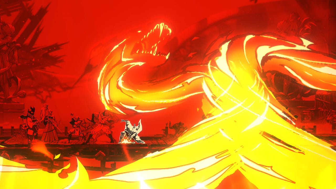 A fire serpent in SHINOBI: Art of Vengeance