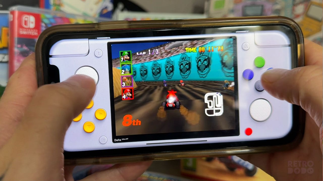 Crash Bandicoot in Mario Kart 64