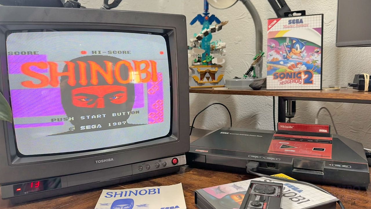 Shinobi loading screen on the Master System