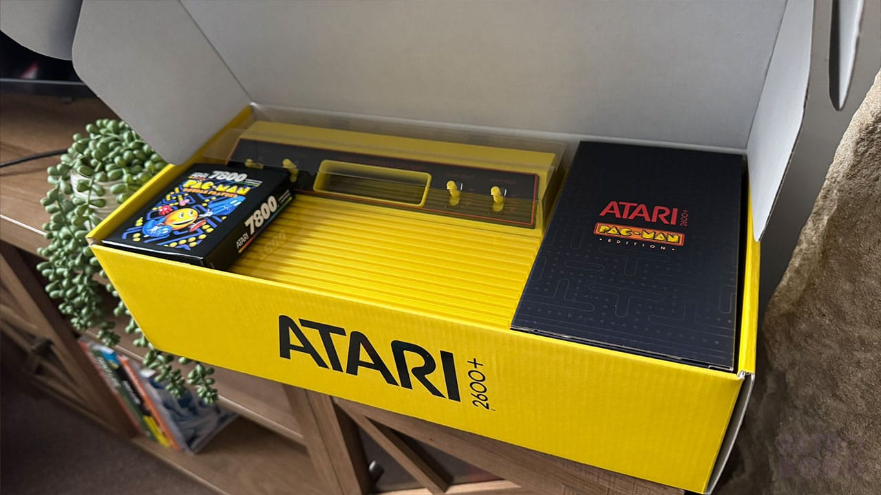 Inside the Atari 2600+ PAC-MAN edition box