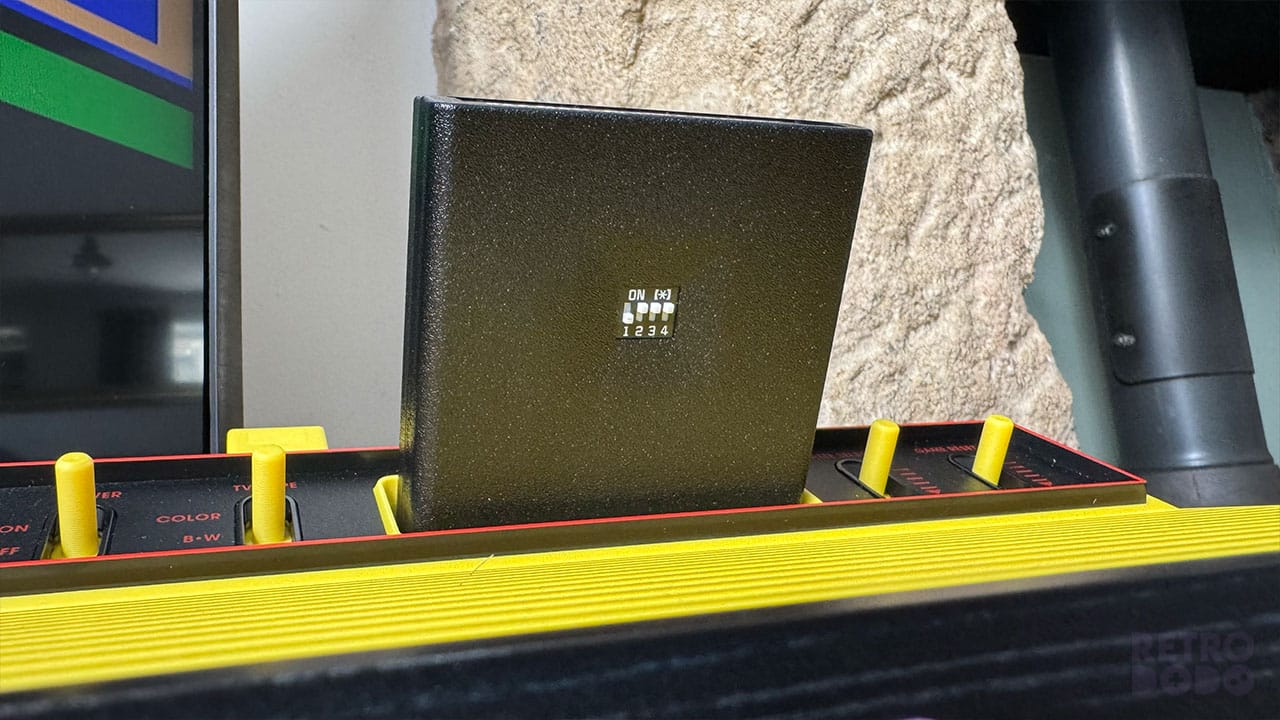 Game switcher on the back of the PAC-MAN cartridge