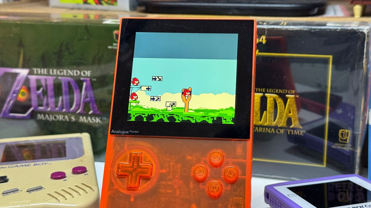 Angry Birds gameplay on the Analogue Pocket