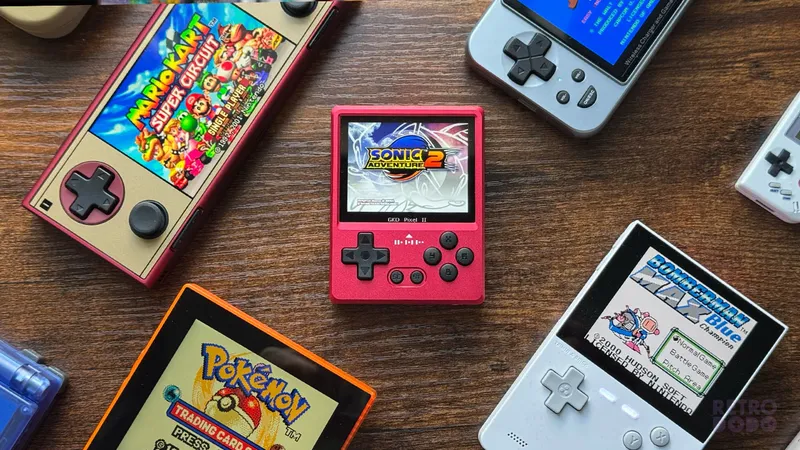 GKD Pixel 2 surrounded by handhelds