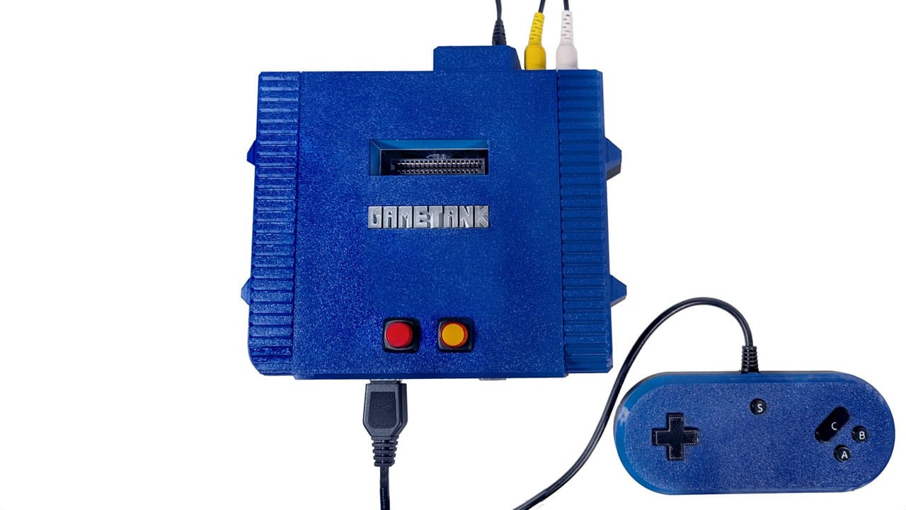 A top-down view of the GameTank Game Console