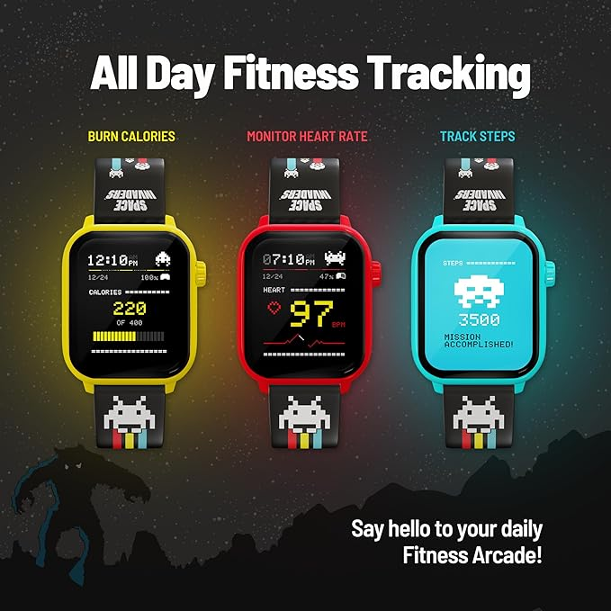 Fitness features on the Space Invaders My Play Watch