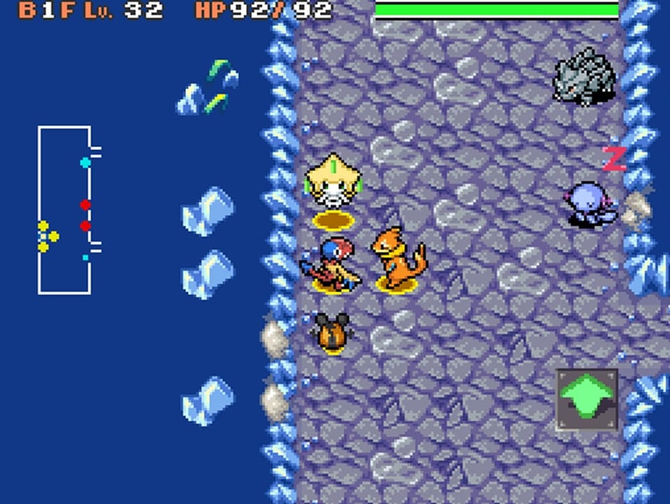 Four Pokémon in discussion on a path