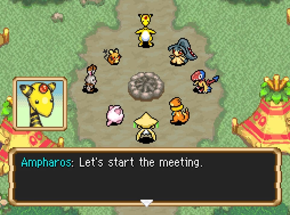 A meeting in a wood held by Ampharos