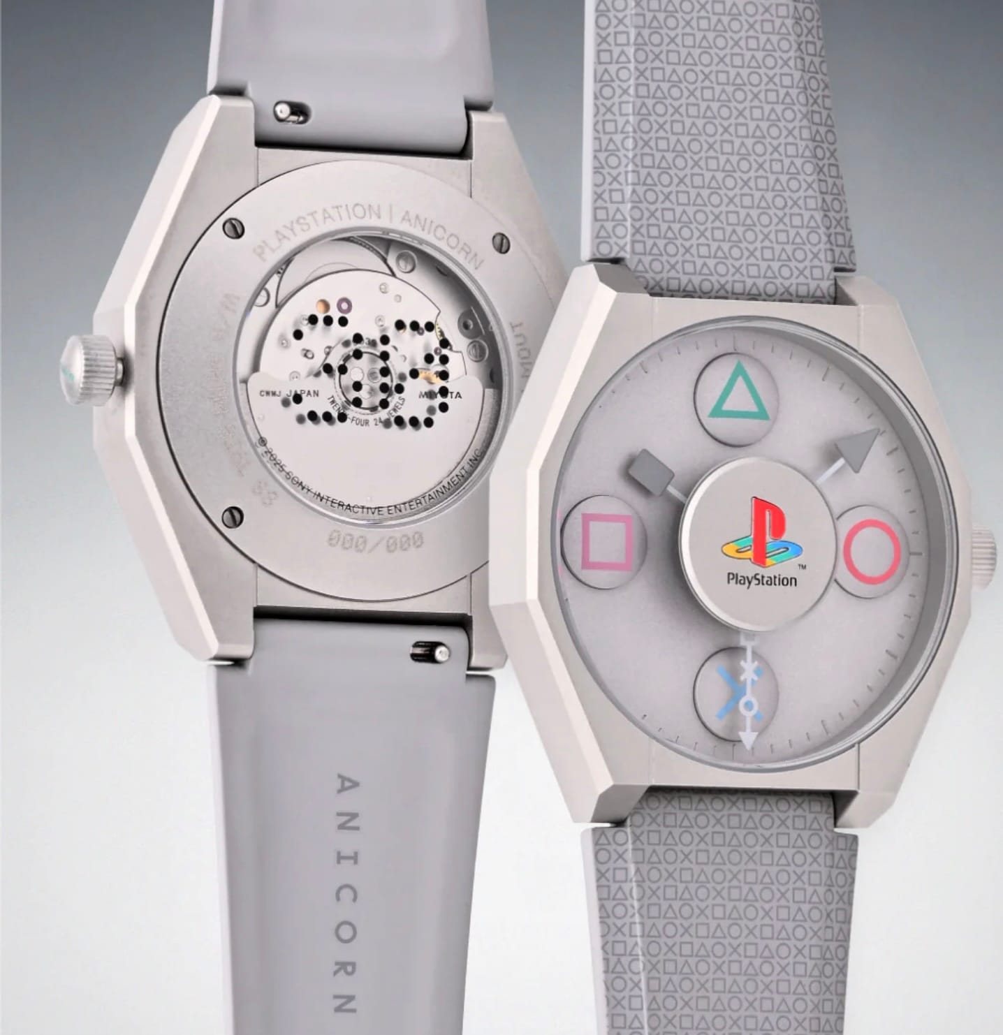 Front and back of the Anicorn 30th anniversary watch 
