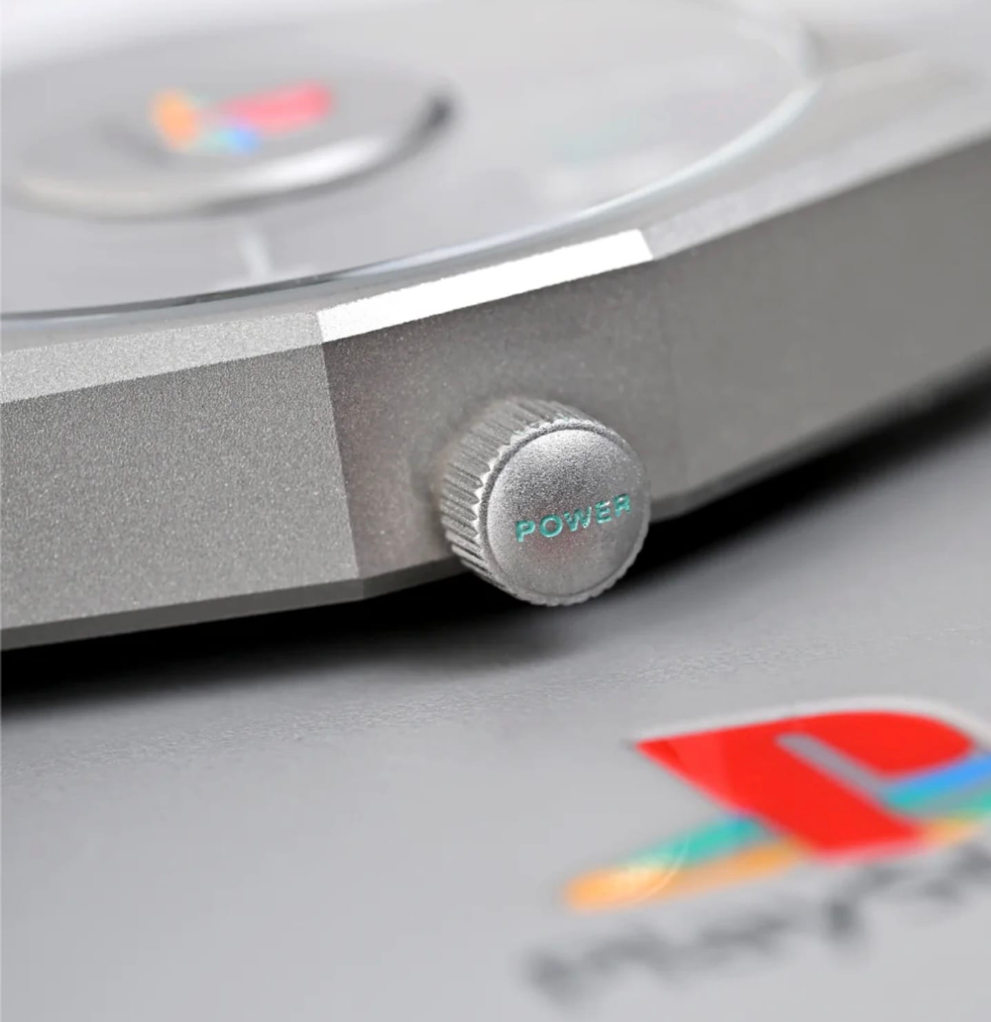 Close up of the POWER dial