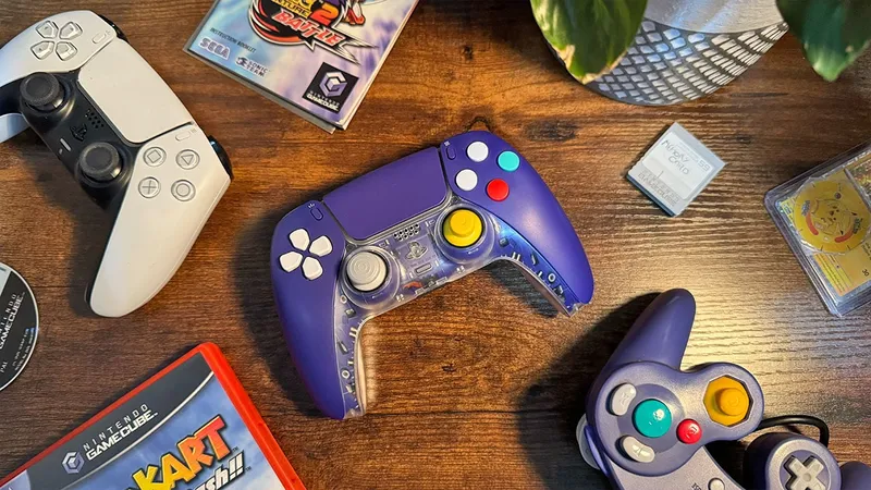 Seb's PS5, CubeSense, and Gamecube controllers