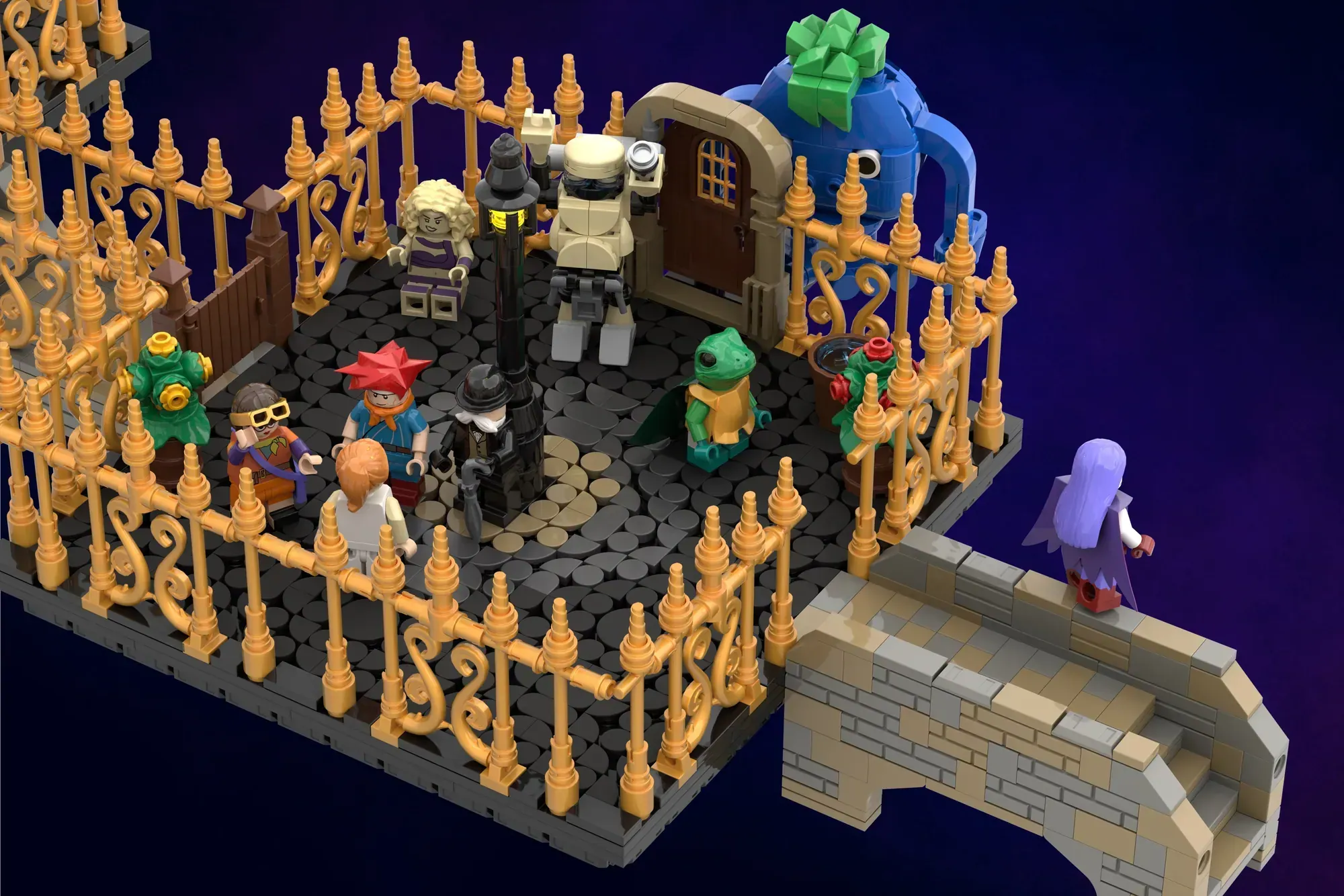 Chrono Trigger Minifigures put into a scene in the base set