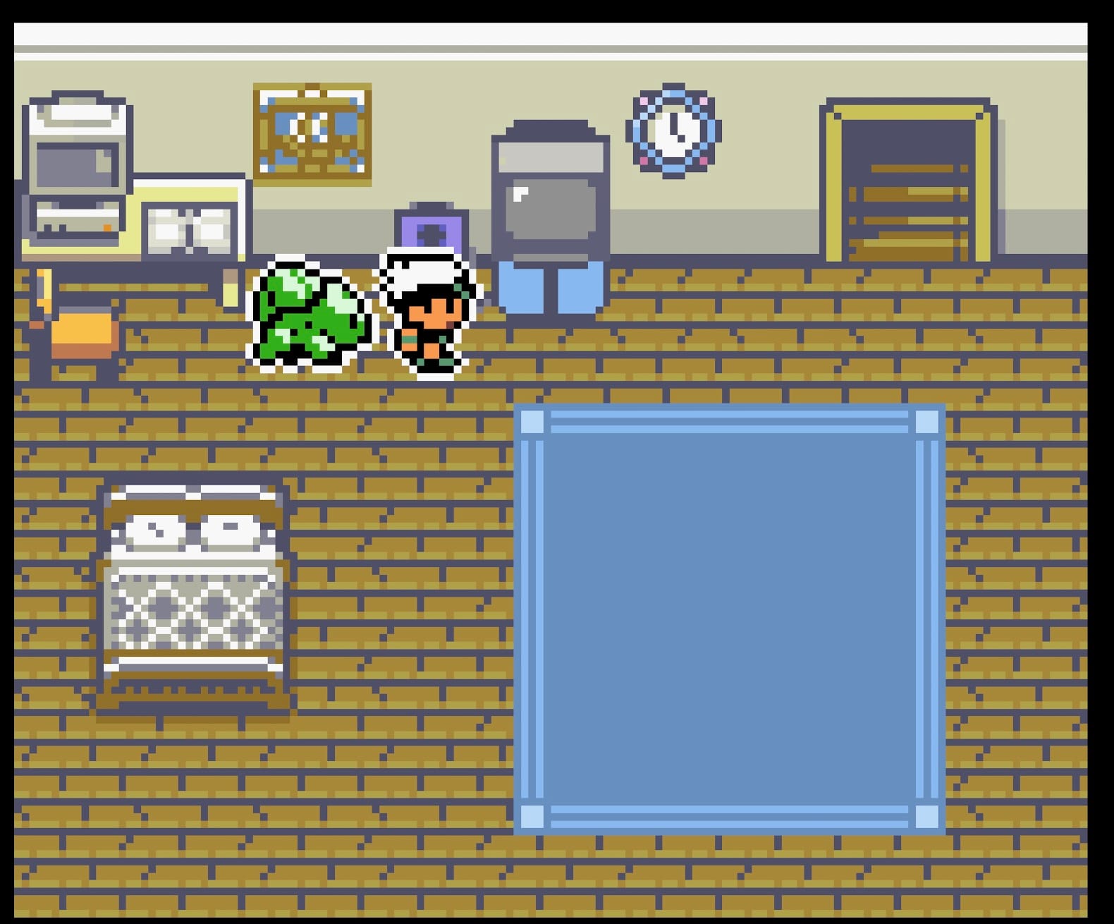 Bulbasaur following you in your room in Littleroot