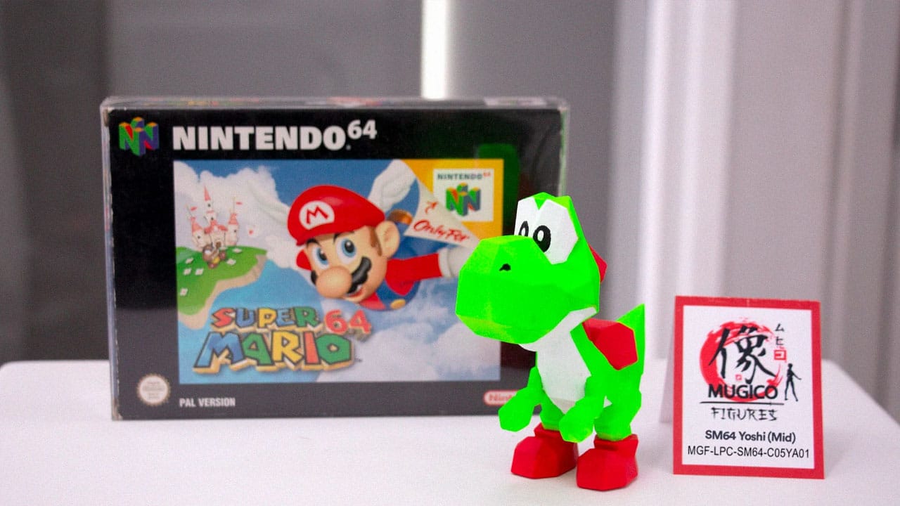 Low-poly figurine of Yoshi