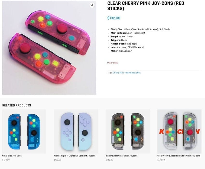 Custom Joycons from Killscreen