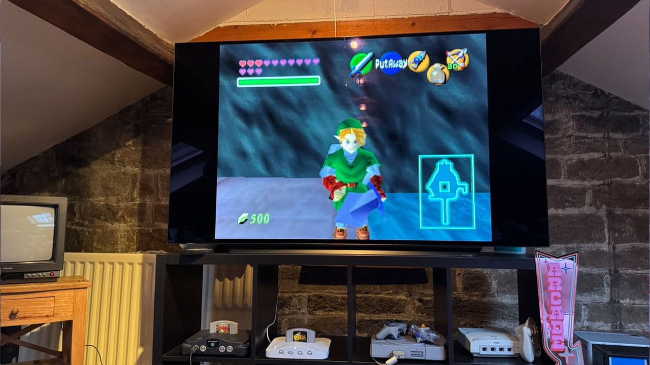Ocarina of Time on an 80" TV