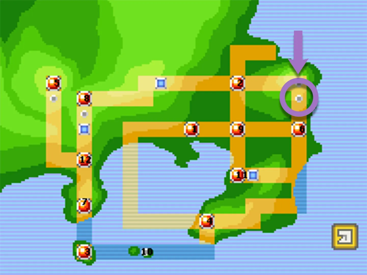 Location on the Kanto Map for Zapdos