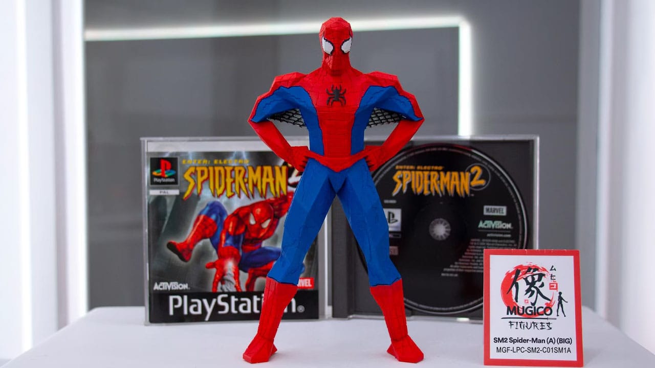 Low-poly figurine of Spider-Man