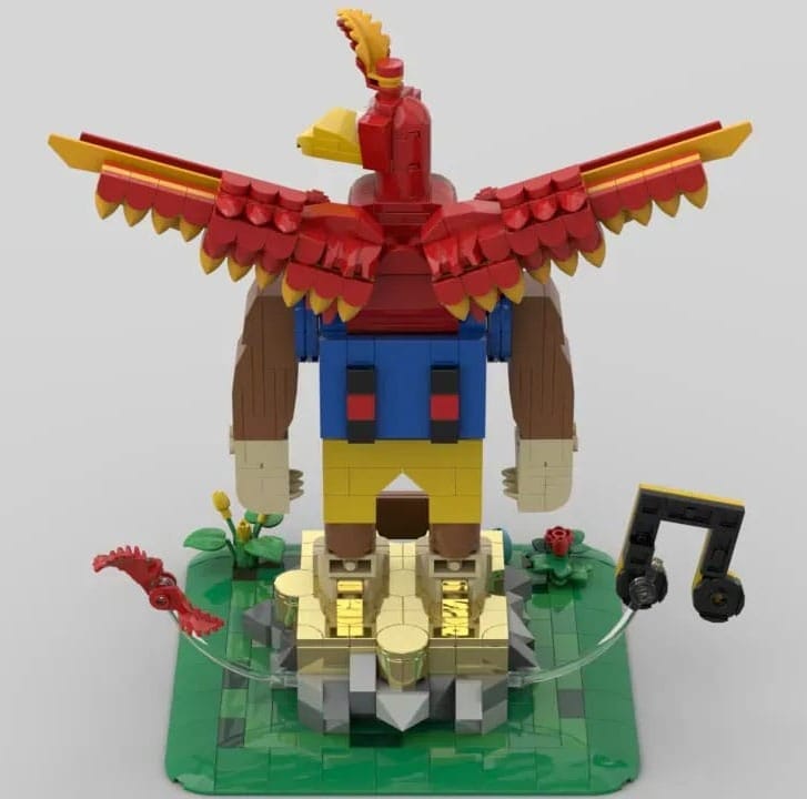 Reverse view of the Banjo-Kazooie LEGO Ideas design