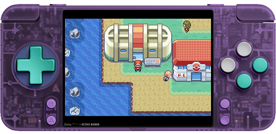 Standing outside the Lab on Cinnabar Island