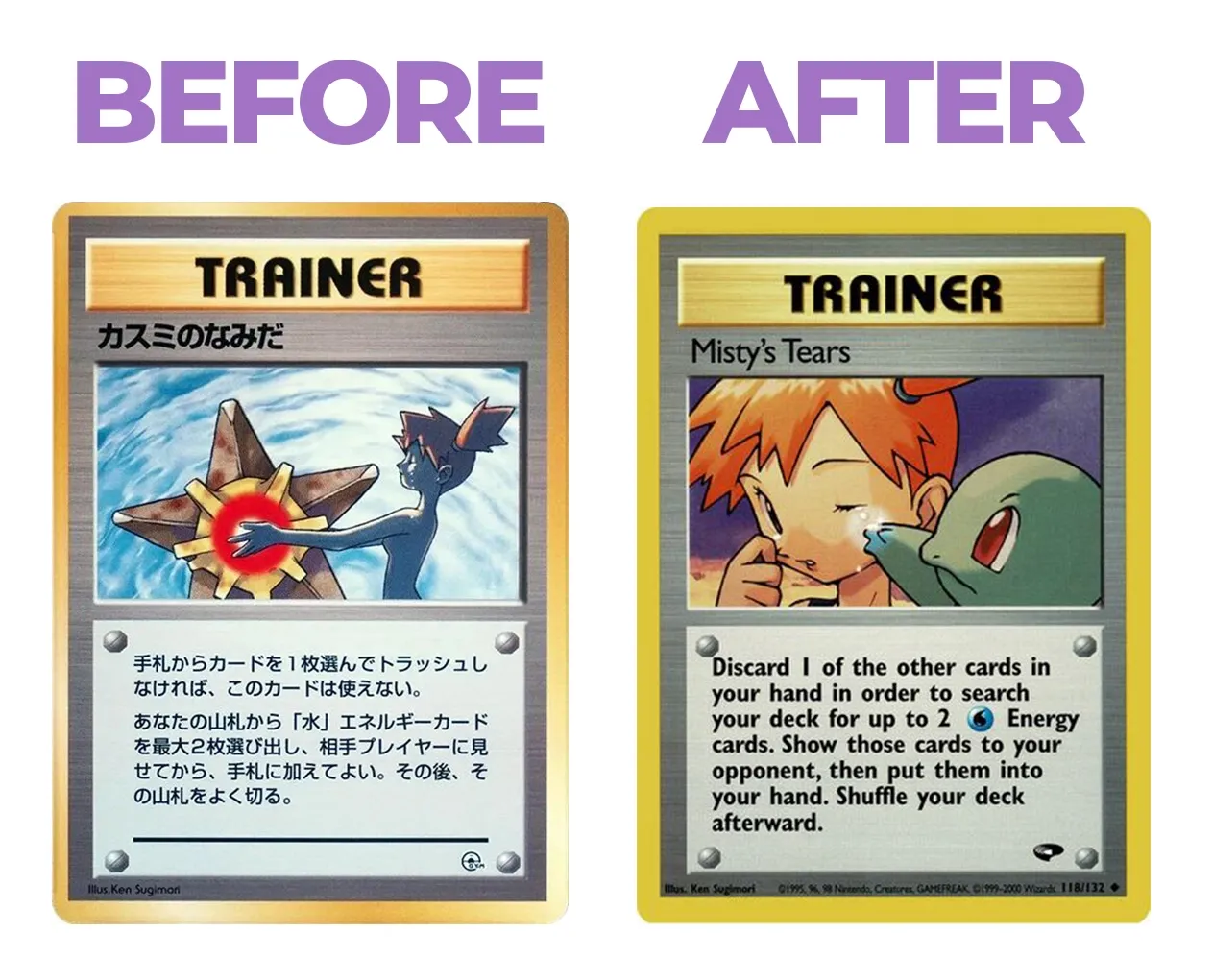 Misty's Tears banned Pokemon card