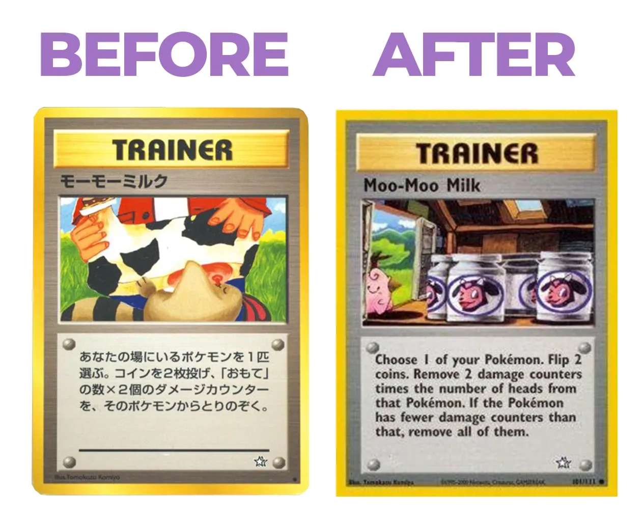 Moo Moo Milk banned Pokemon card