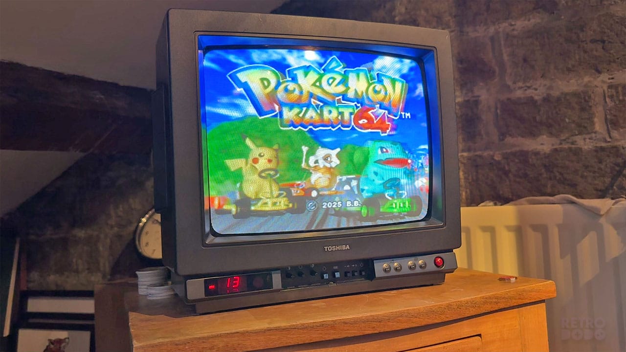 Pokémon Kart 64 on Seb's CRT in his office