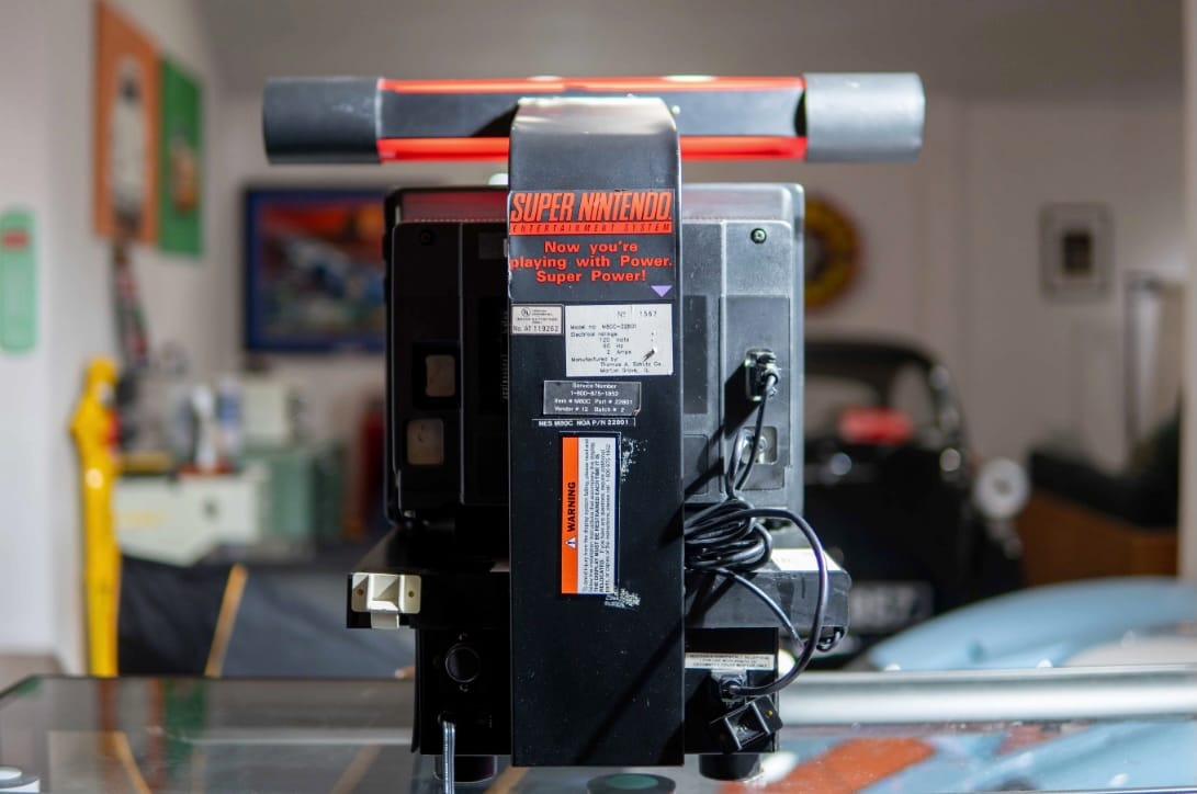 Super Nintendo slogan sticker on the back of the M80C unit