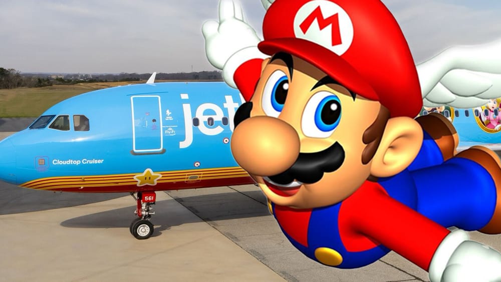 Mario & Friends Are Taking To The Skies On a New Plane From Jet Blue post feature image