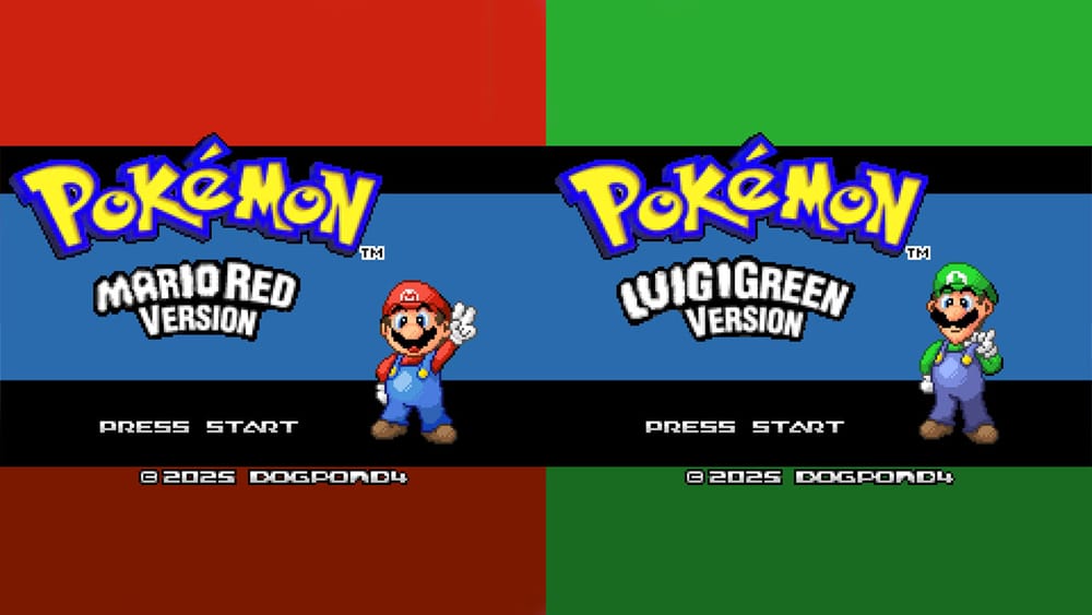 An image of the loading screens for Mario Red and Luigi Green