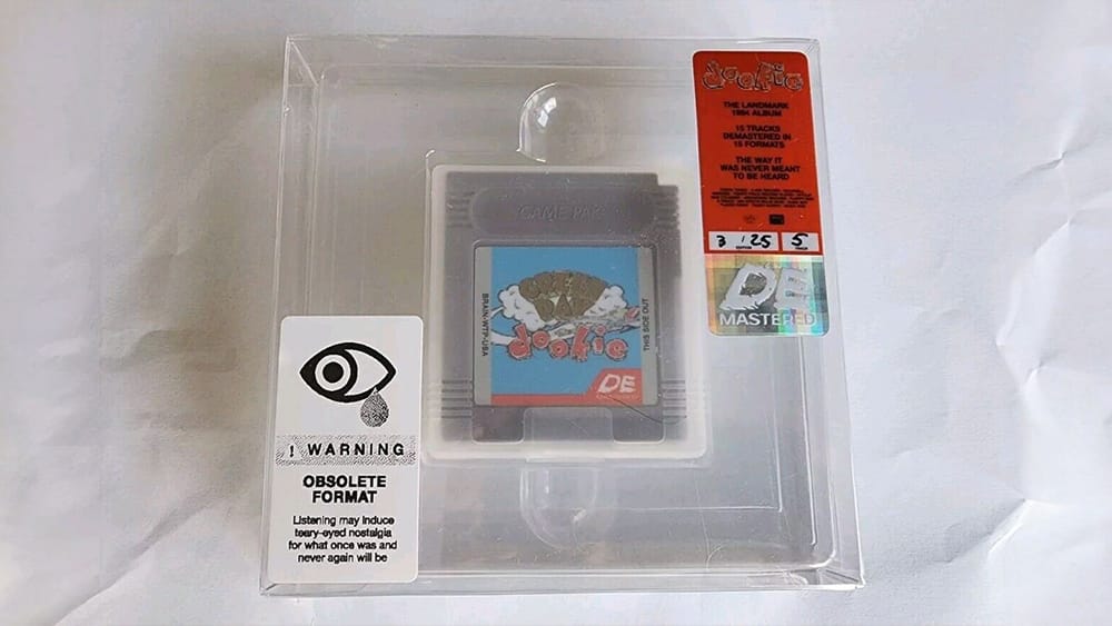 A sealed Game Boy cartridge of Dookie by Green Day