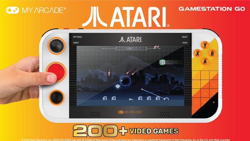 Advert for Atari Gamestation Go from My Arcade