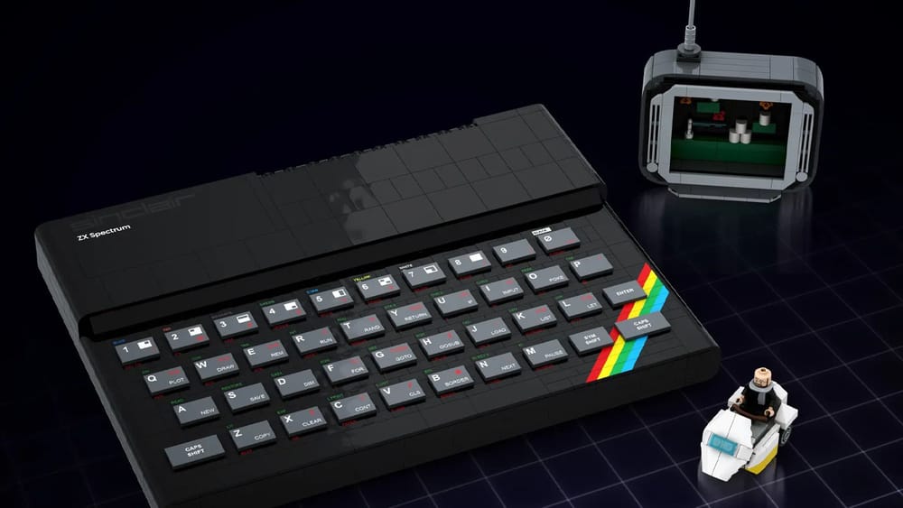 Overview of the individual components that make up the LEGO ZX Spectrum set