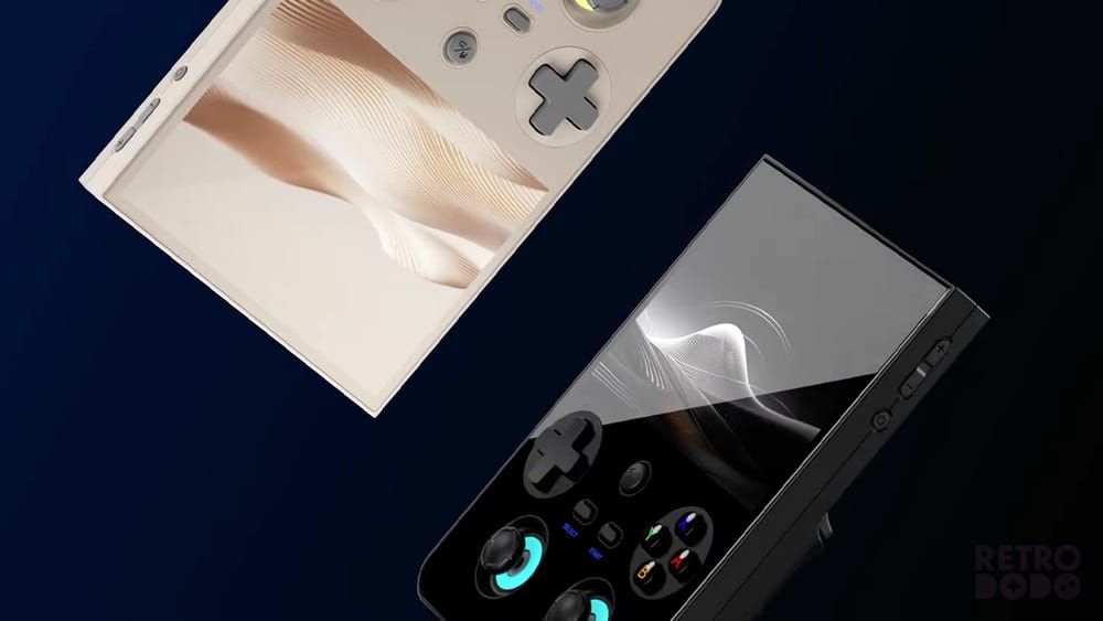 White and black versions of the ANBERNIC RG477V