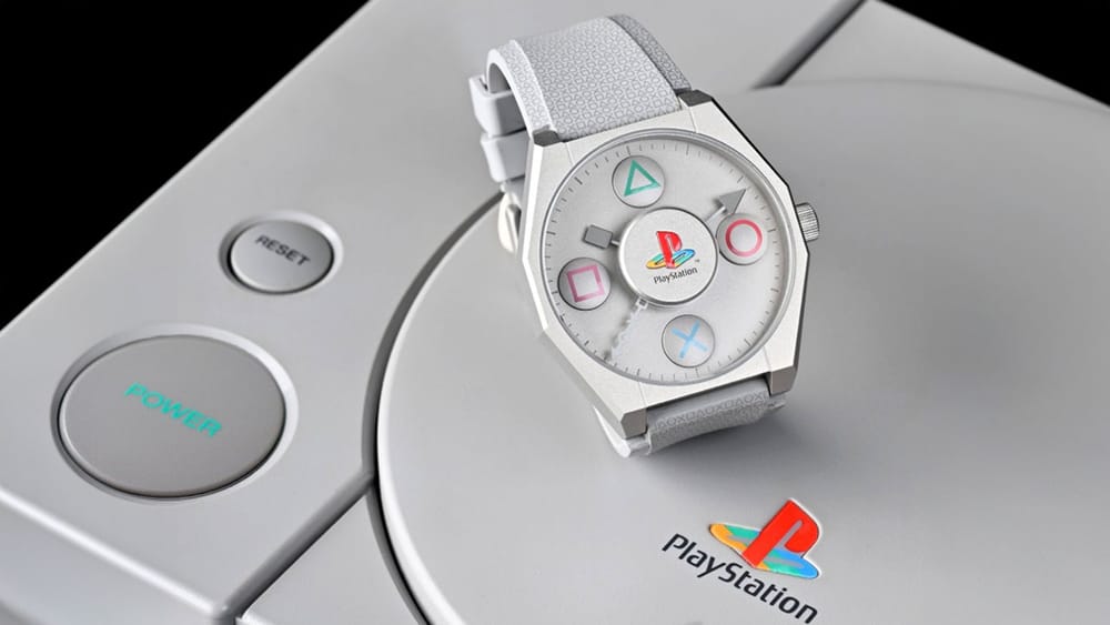 An ANICORN PS1 watch sitting on a PS1