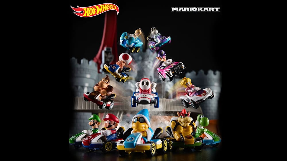 Multiple racers with the Bowser's Castle set